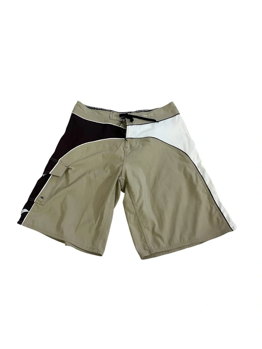 Hurley Mens Board Shorts Size 36 Beige Surf Swim Beach Logo Drawstring